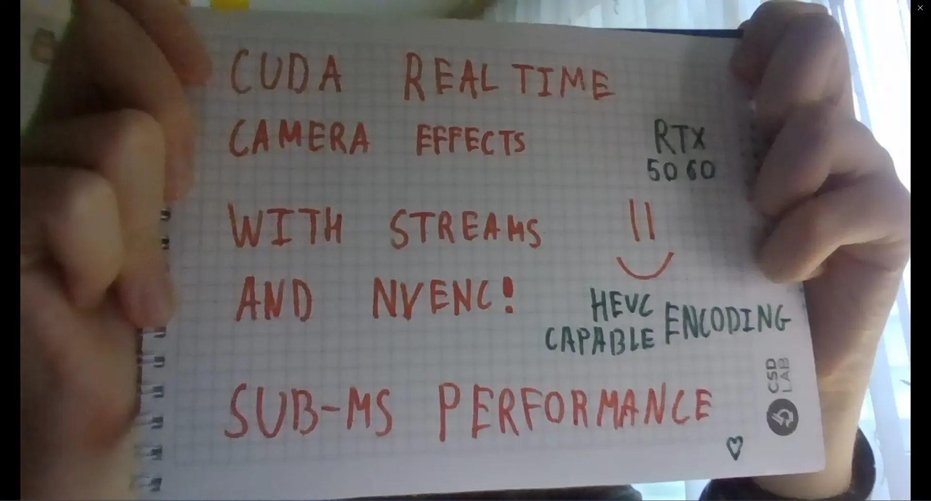 CUDA Camera Effects Screenshot